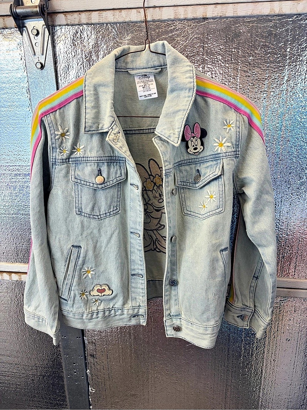 Disney Minnie Mouse Denim Jacket Girls Like New